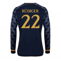 Camiseta Real Madrid Antonio Rudiger #22 Visitante Equipación 2023-24 manga larga